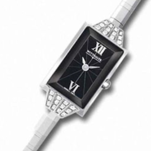 Ladies Wittnauer winter garden diamond accent bangle - Picture 1 of 4
